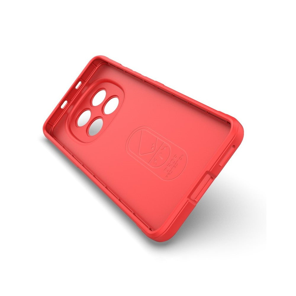 WANLONFENG HD Series For Xiaomi Poco M8 5G / Redmi Note 15 5G (Global) TPU Case Anti Slip Phone Cover with Tempered Glass - Red