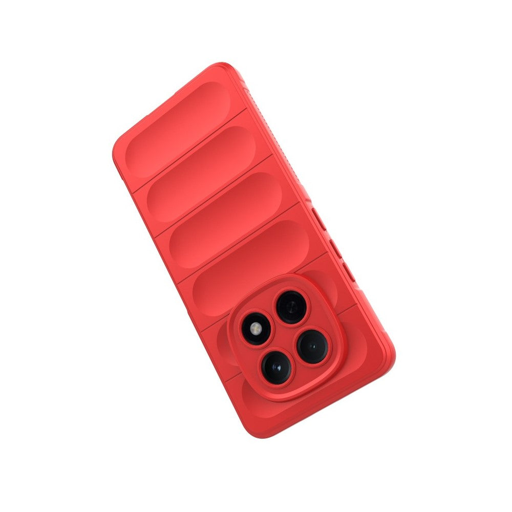 WANLONFENG HD Series For Xiaomi Poco M8 5G / Redmi Note 15 5G (Global) TPU Case Anti Slip Phone Cover with Tempered Glass - Red