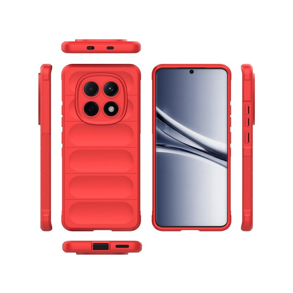 WANLONFENG HD Series For Xiaomi Poco M8 5G / Redmi Note 15 5G (Global) TPU Case Anti Slip Phone Cover with Tempered Glass - Red