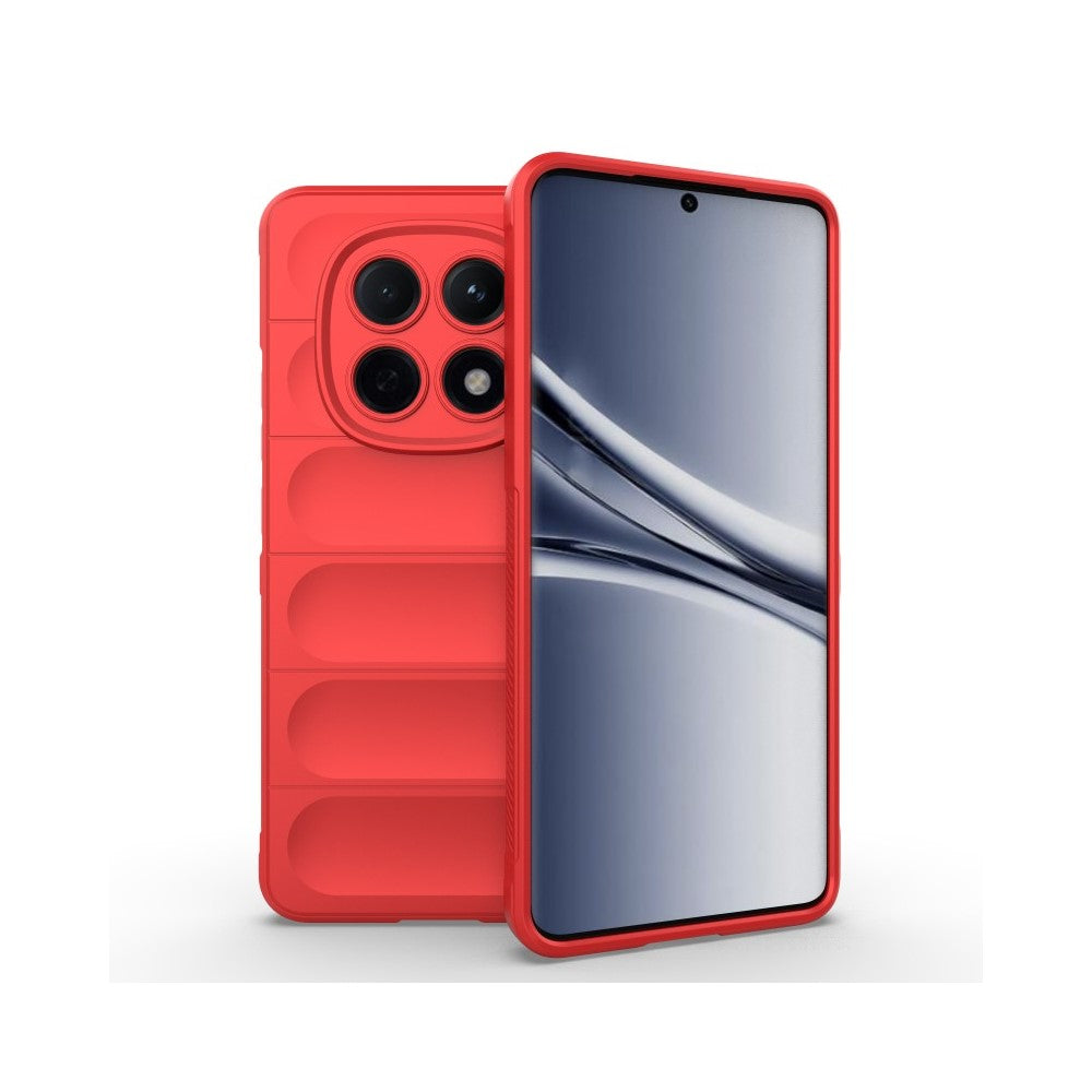 WANLONFENG HD Series For Xiaomi Poco M8 5G / Redmi Note 15 5G (Global) TPU Case Anti Slip Phone Cover with Tempered Glass - Red