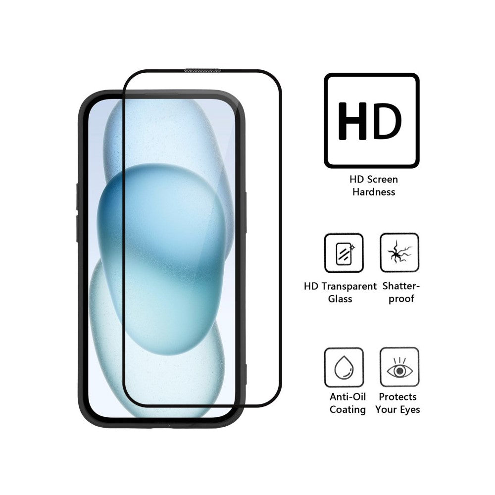 WANLONFENG HD Series For Xiaomi Poco M8 5G / Redmi Note 15 5G (Global) TPU Case Anti Slip Phone Cover with Tempered Glass - Wine Red