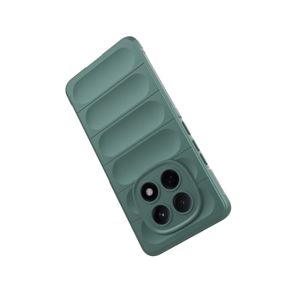 WANLONFENG HD Series For Xiaomi Poco M8 5G / Redmi Note 15 5G (Global) TPU Case Anti Slip Phone Cover with Tempered Glass - Army Green