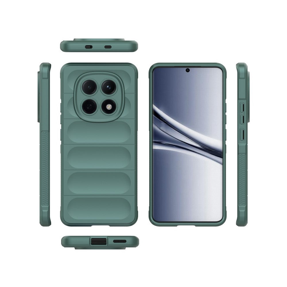 WANLONFENG HD Series For Xiaomi Poco M8 5G / Redmi Note 15 5G (Global) TPU Case Anti Slip Phone Cover with Tempered Glass - Army Green