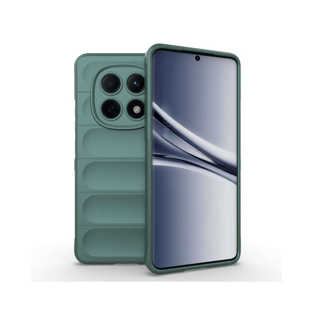WANLONFENG HD Series For Xiaomi Poco M8 5G / Redmi Note 15 5G (Global) TPU Case Anti Slip Phone Cover with Tempered Glass - Army Green