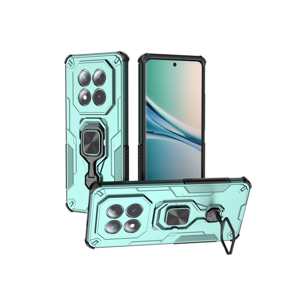 For Xiaomi Poco M8 5G / Redmi Note 15 5G (Global) Phone Case WANLONFENG PC TPU Back Cover Kickstand with Tempered Glass - Green