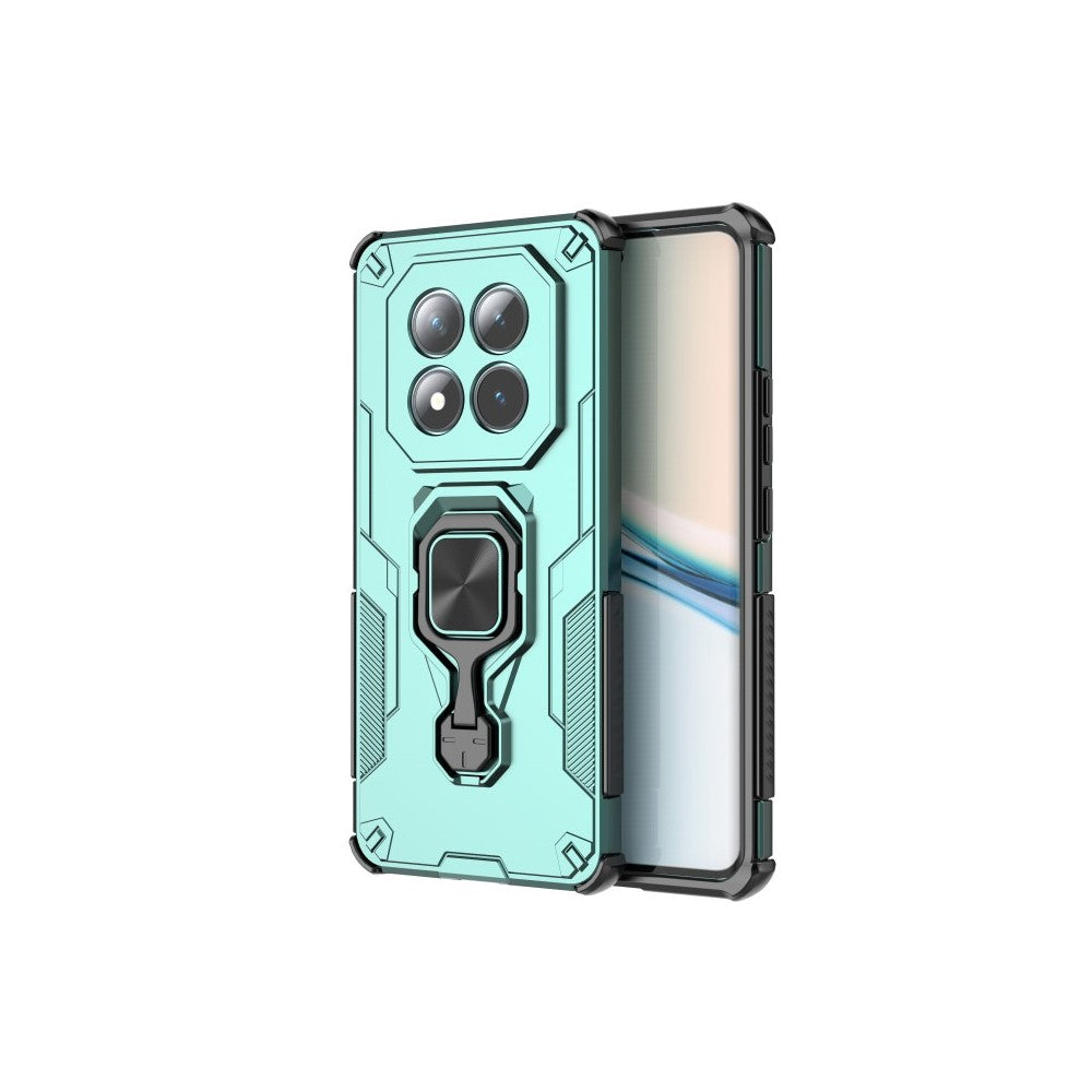 For Xiaomi Poco M8 5G / Redmi Note 15 5G (Global) Phone Case WANLONFENG PC TPU Back Cover Kickstand with Tempered Glass - Green