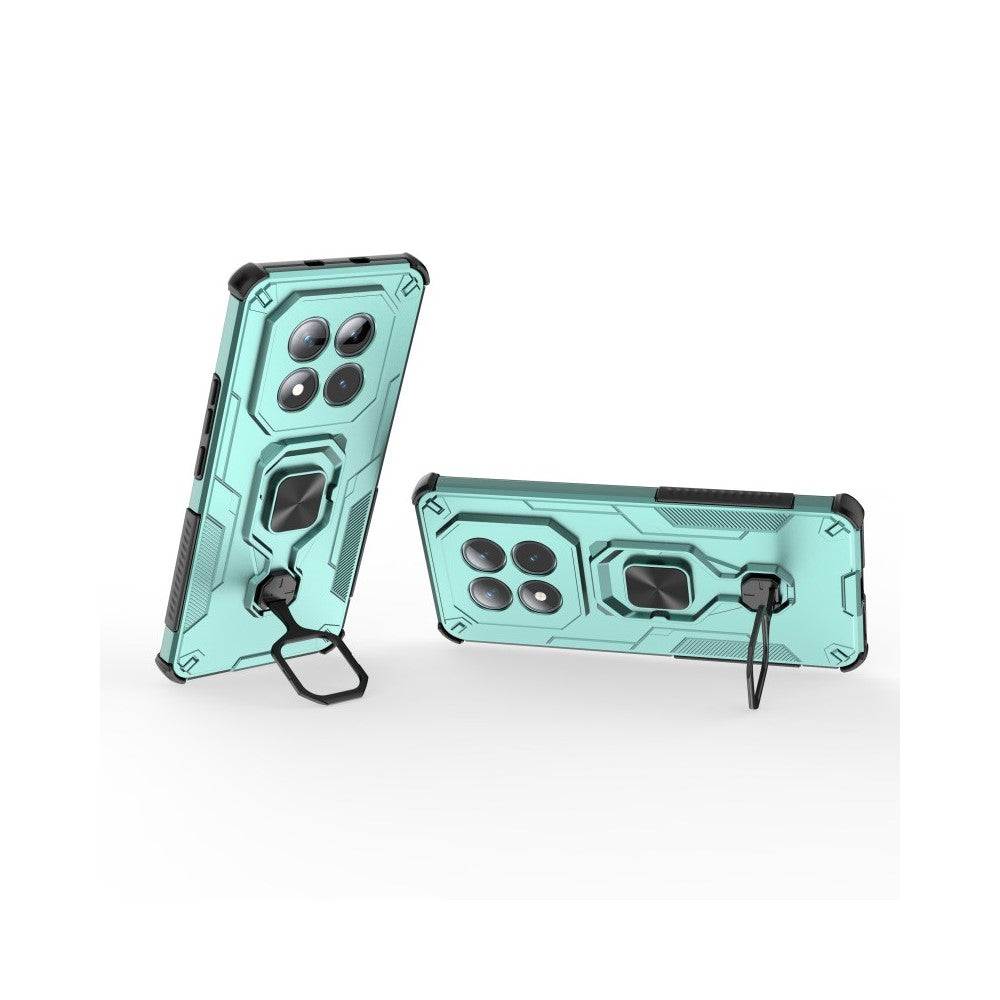 For Xiaomi Poco M8 5G / Redmi Note 15 5G (Global) Phone Case WANLONFENG PC TPU Back Cover Kickstand with Tempered Glass - Green