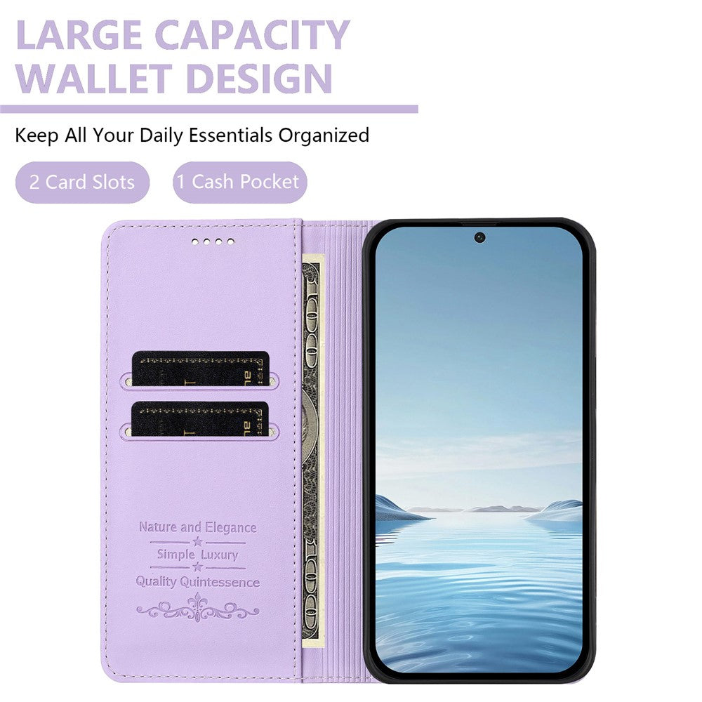 For Xiaomi Redmi Note 15 Pro 5G (Global) Leather Wallet Case Magnetic Closure RFID Blocking Phone Cover - Light Purple