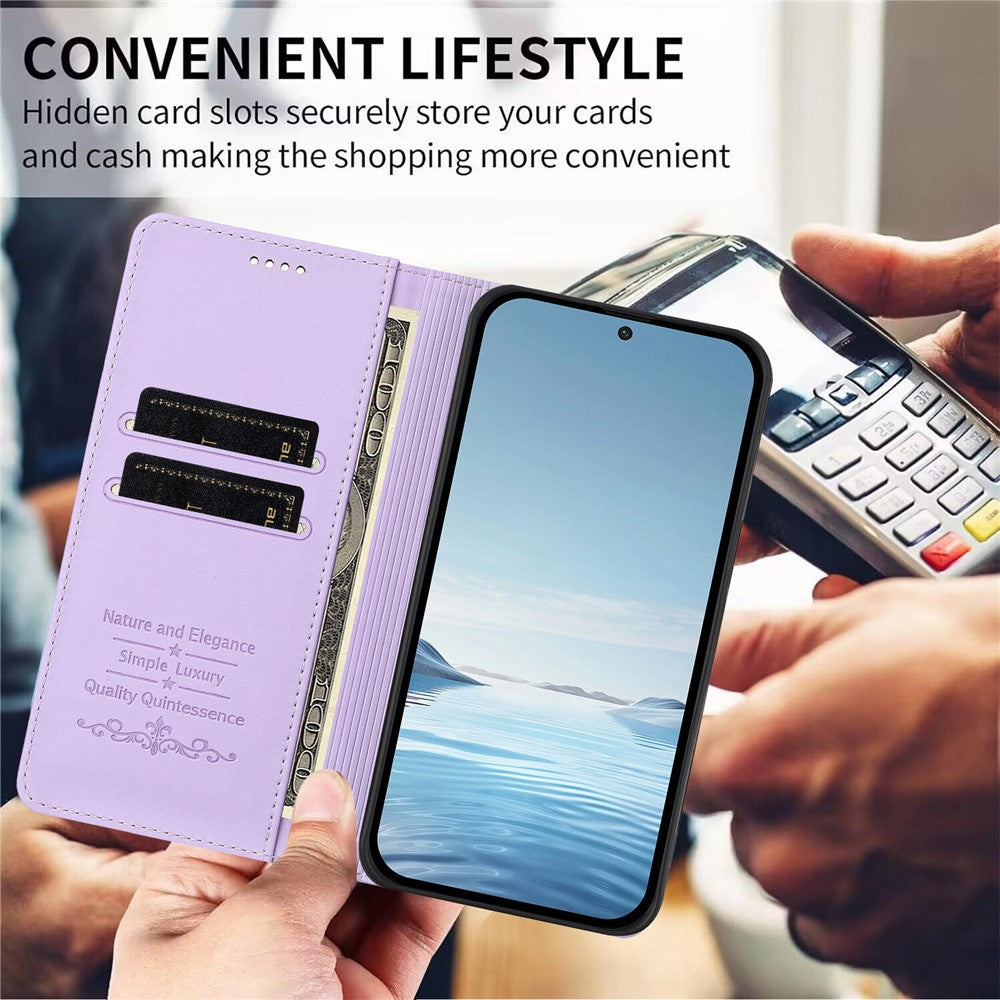 For Xiaomi Redmi Note 15 Pro 5G (Global) Leather Wallet Case Magnetic Closure RFID Blocking Phone Cover - Light Purple