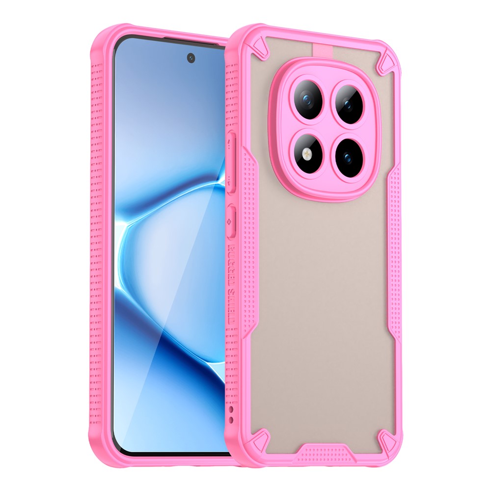 For Xiaomi Poco M8 Pro 5G / Redmi Note 15 Pro+ 5G (Global) Case PC + TPU Semi-Transparent Frosted Finish Protective Phone Cover - Pink