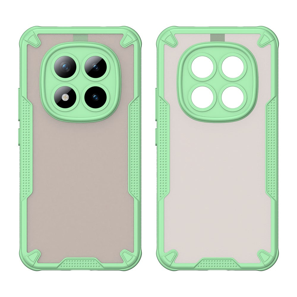 For Xiaomi Poco M8 Pro 5G / Redmi Note 15 Pro+ 5G (Global) Case PC + TPU Semi-Transparent Frosted Finish Protective Phone Cover - Green