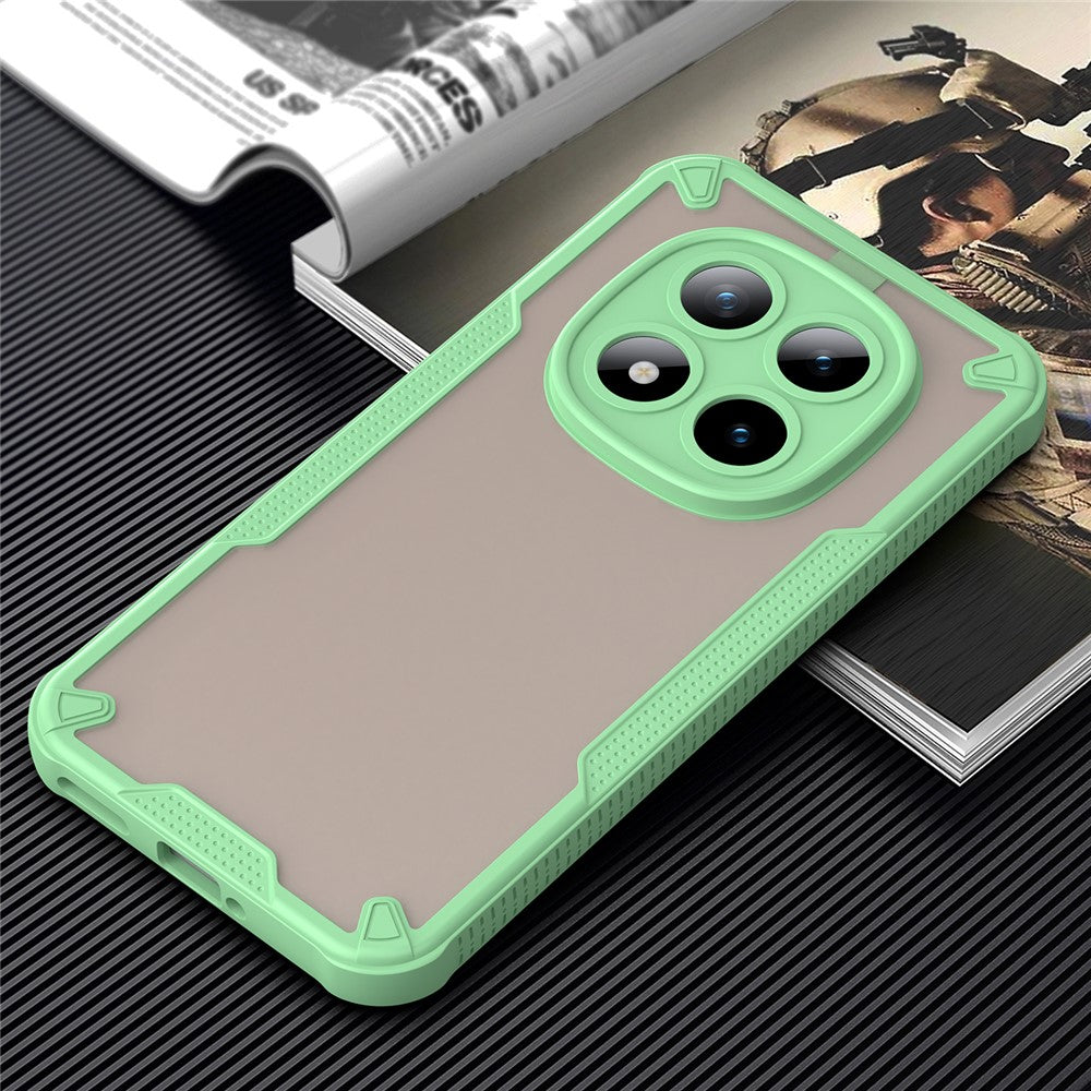 For Xiaomi Poco M8 Pro 5G / Redmi Note 15 Pro+ 5G (Global) Case PC + TPU Semi-Transparent Frosted Finish Protective Phone Cover - Green