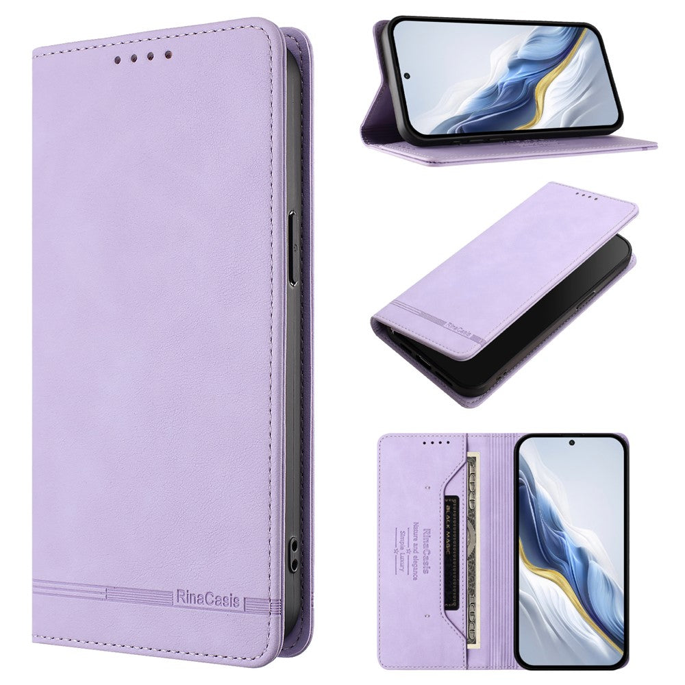 RINACASIS RC23 For Xiaomi Poco M8 Pro 5G / Redmi Note 15 Pro+ 5G (Global) Case RFID Blocking Wallet Stand PU Leather Phone Cover - Light Purple