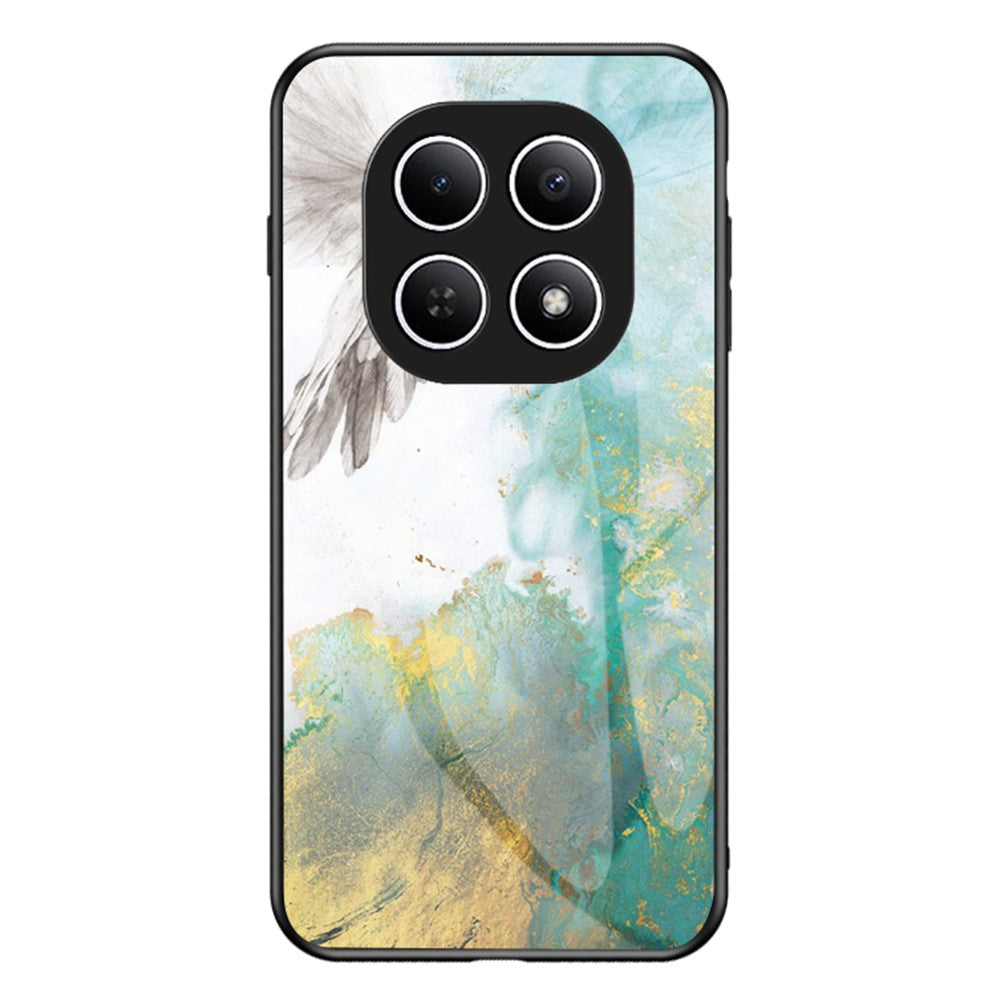 Phone Case For Xiaomi Poco M8 5G / Redmi Note 15 5G (Global) Marble Pattern Tempered Glass + PC + TPU Protective Phone Cover - Flying Pigeon Marble