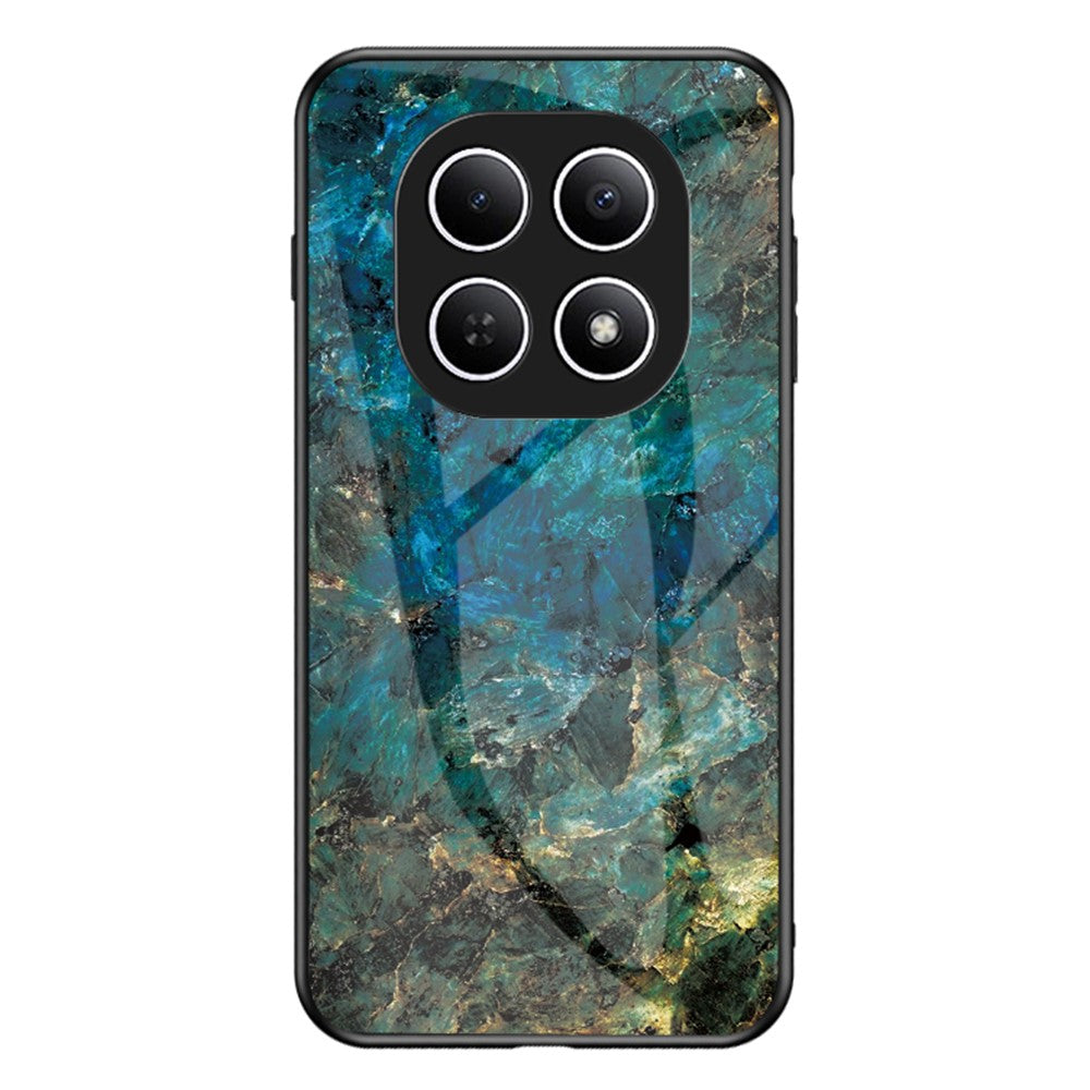 Phone Case For Xiaomi Poco M8 5G / Redmi Note 15 5G (Global) Marble Pattern Tempered Glass + PC + TPU Protective Phone Cover - Emerald Marble