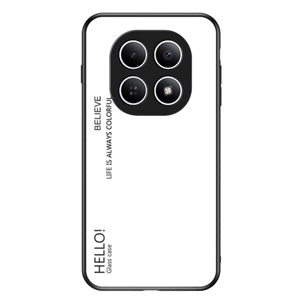 Phone  Case For Xiaomi Poco M8 5G / Redmi Note 15 5G (Global) Anti-Scratch Tempered Glass + PC + TPU Phone Cover - White