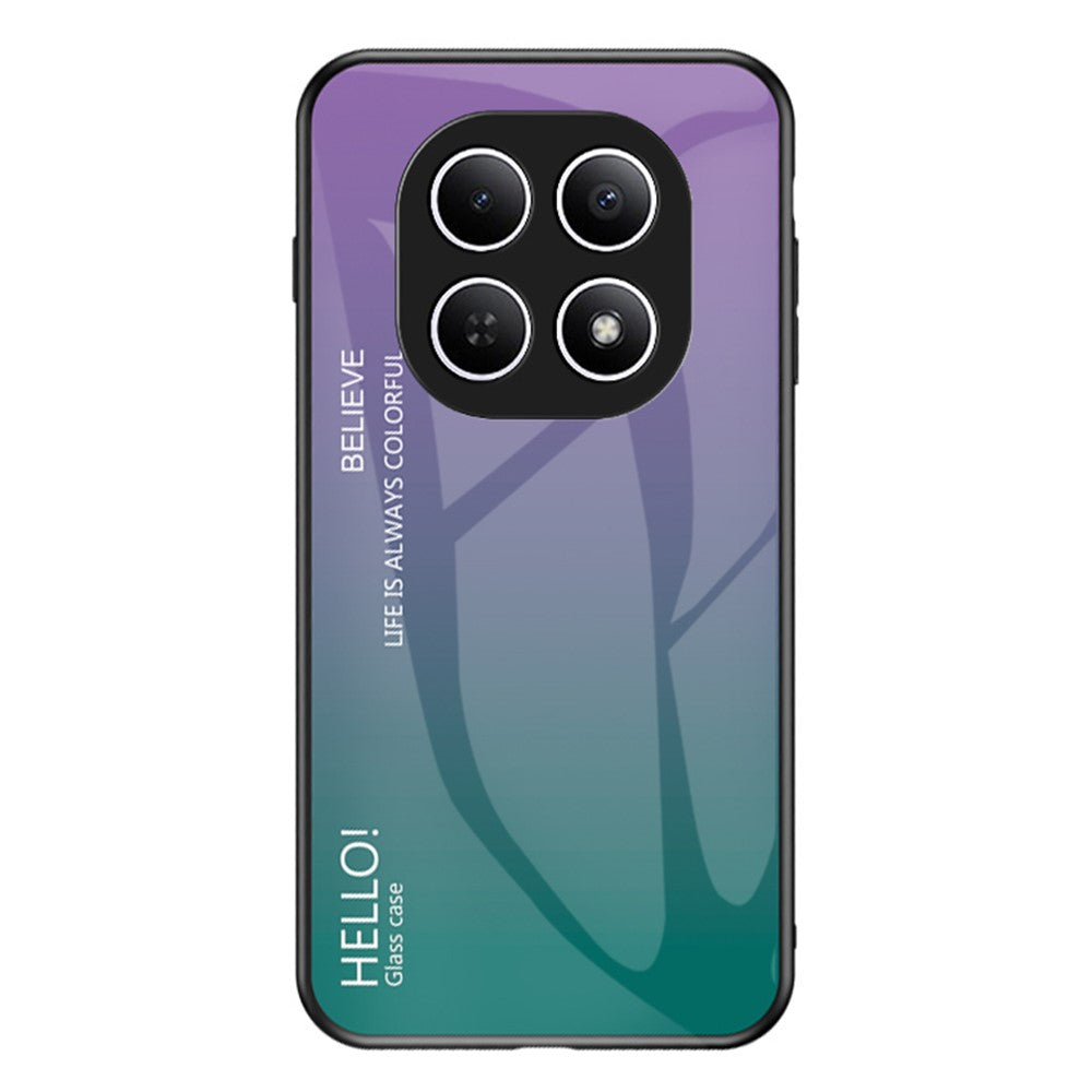 Phone  Case For Xiaomi Poco M8 5G / Redmi Note 15 5G (Global) Anti-Scratch Tempered Glass + PC + TPU Phone Cover -  Gradient Purple
