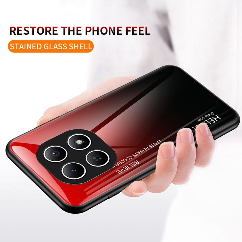 Phone  Case For Xiaomi Poco M8 5G / Redmi Note 15 5G (Global) Anti-Scratch Tempered Glass + PC + TPU Phone Cover -  Gradient Purple