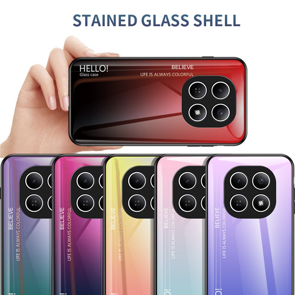 Phone  Case For Xiaomi Poco M8 5G / Redmi Note 15 5G (Global) Anti-Scratch Tempered Glass + PC + TPU Phone Cover - Gradient Black Grey