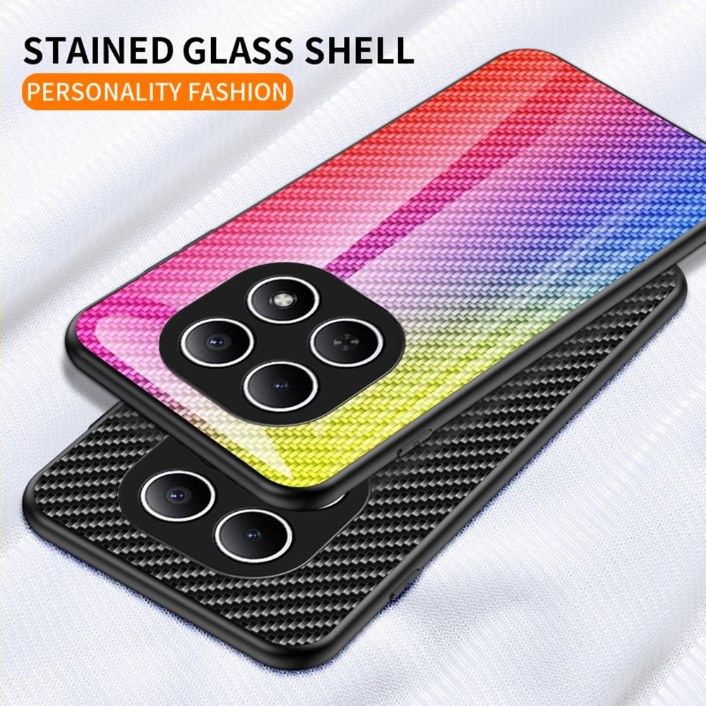 Phone Case For Xiaomi Poco M8 5G / Redmi Note 15 5G (Global) Tempered Glass Shockproof Phone Cover - Black Fiber