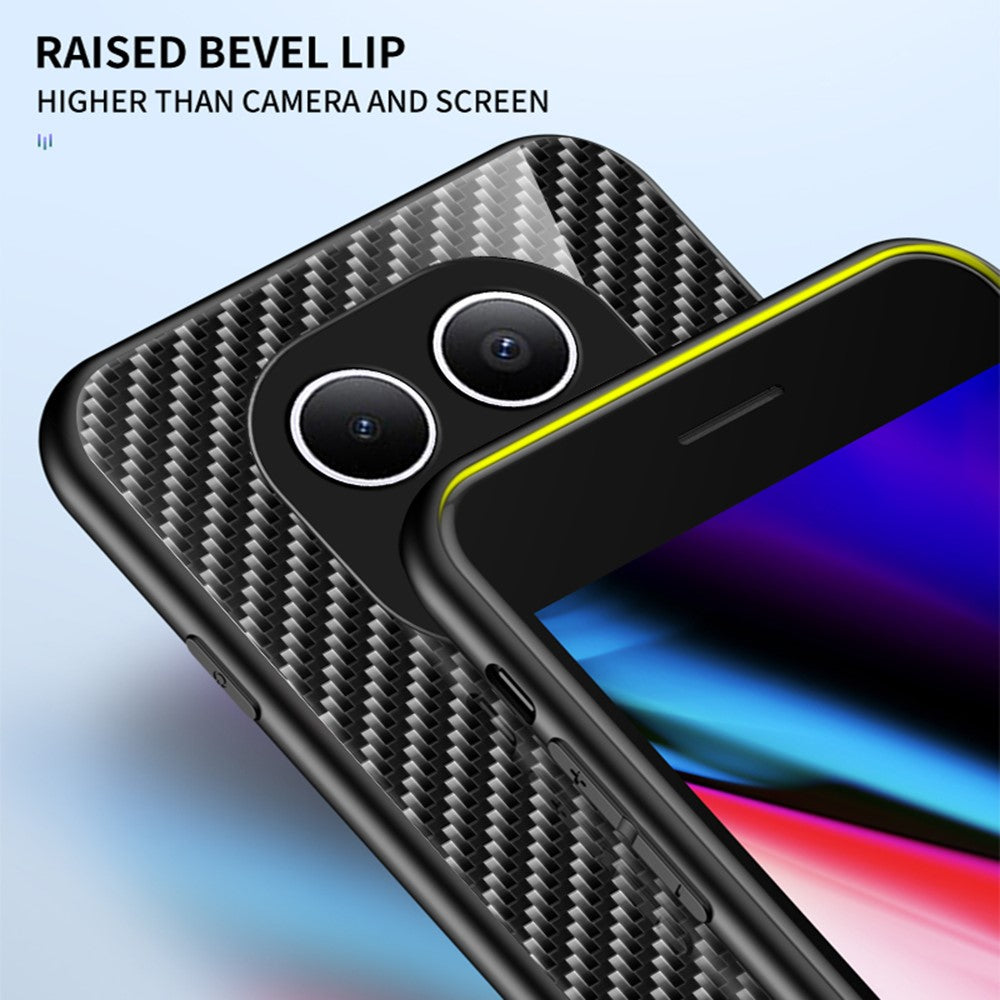 Phone Case For Xiaomi Poco M8 5G / Redmi Note 15 5G (Global) Tempered Glass Shockproof Phone Cover - Black Fiber