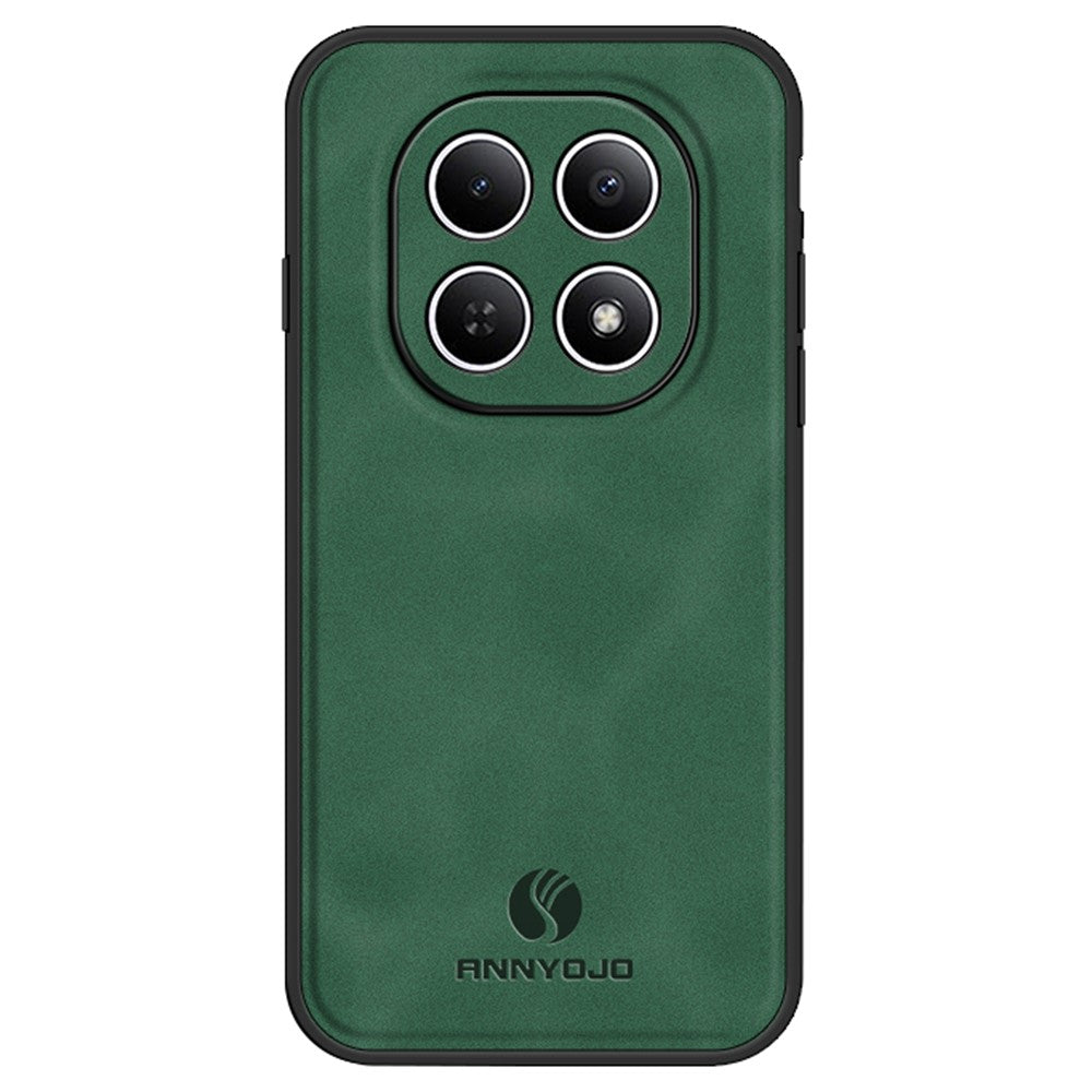 ANNYOJO Phone Case For Xiaomi Poco M8 5G / Redmi Note 15 5G (Global) PU Leather + PC + TPU Anti Drop Phone Back Cover - Green