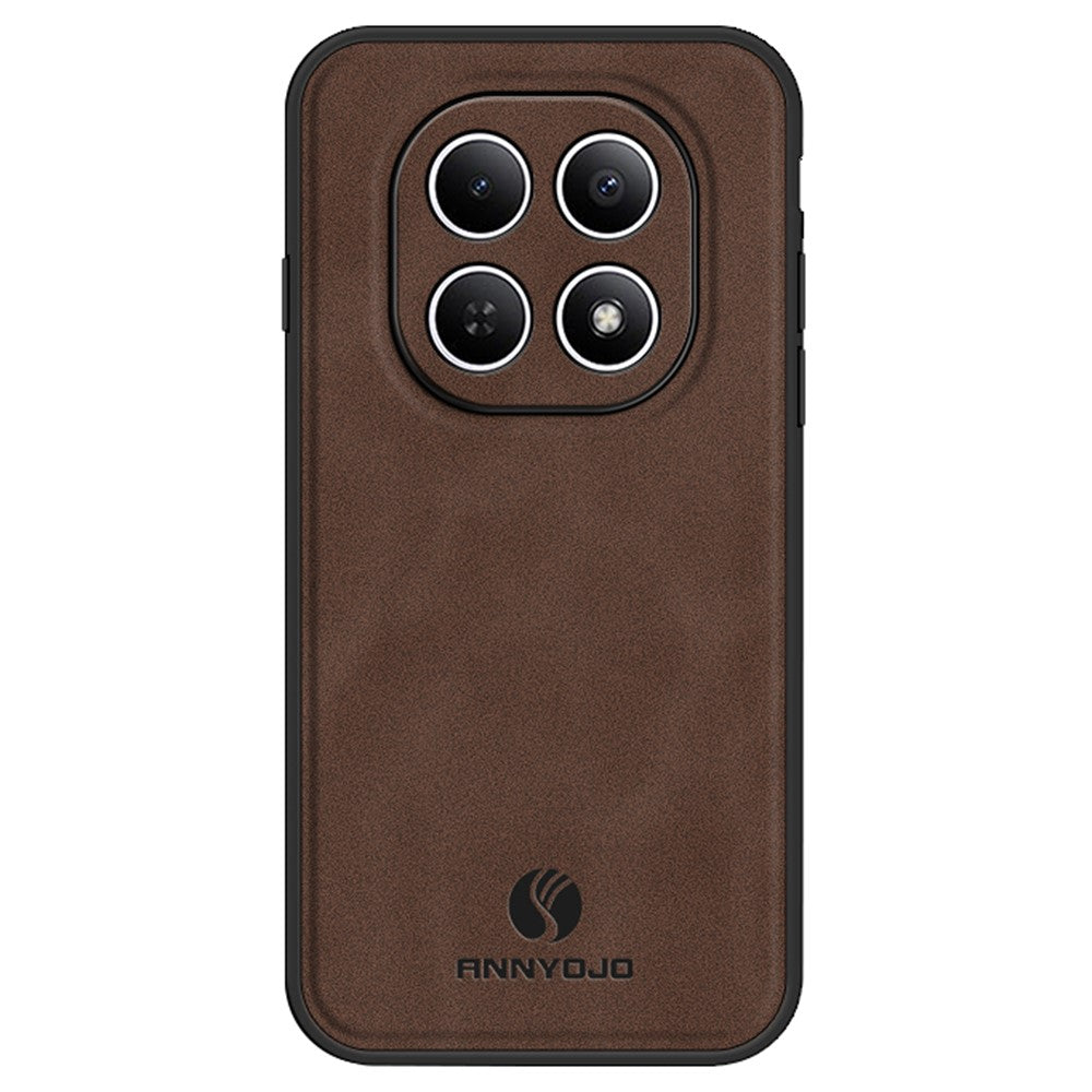 ANNYOJO Phone Case For Xiaomi Poco M8 5G / Redmi Note 15 5G (Global) PU Leather + PC + TPU Anti Drop Phone Back Cover - Coffee