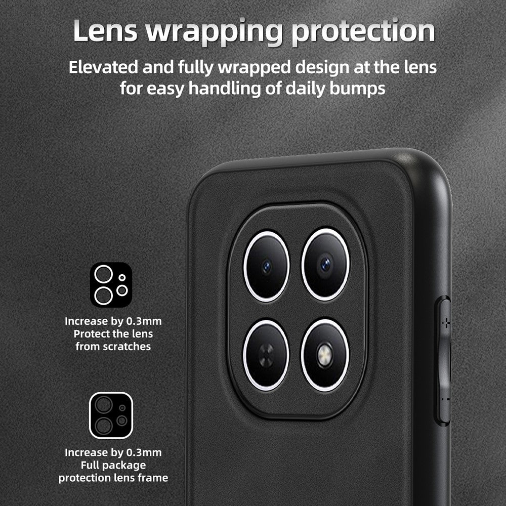 ANNYOJO Phone Case For Xiaomi Poco M8 5G / Redmi Note 15 5G (Global) PU Leather + PC + TPU Anti Drop Phone Back Cover - Black