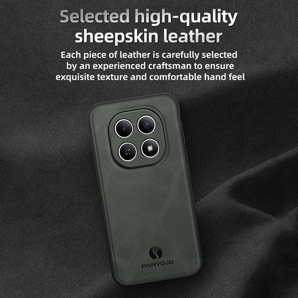 ANNYOJO Phone Case For Xiaomi Poco M8 5G / Redmi Note 15 5G (Global) PU Leather + PC + TPU Anti Drop Phone Back Cover - Grey