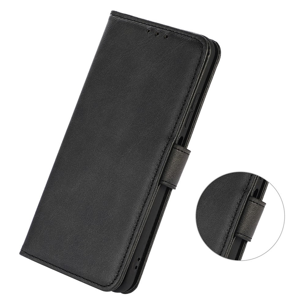 For Xiaomi Redmi Note 15 Pro 4G (Global) Case Cowhide Texture Leather Wallet Phone Cover with Stand - Black