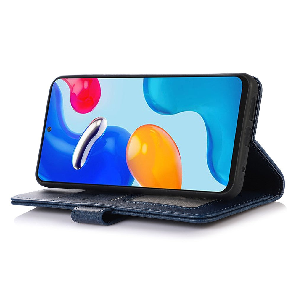 For Xiaomi Redmi Note 15 Pro 4G (Global) Case Cowhide Texture Leather Wallet Phone Cover with Stand - Blue