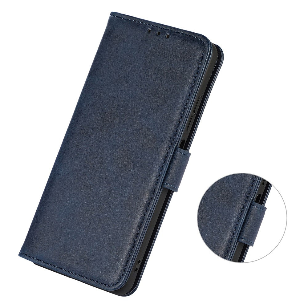 For Xiaomi Redmi Note 15 Pro 4G (Global) Case Cowhide Texture Leather Wallet Phone Cover with Stand - Blue
