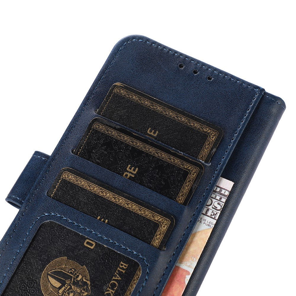 For Xiaomi Redmi Note 15 Pro 4G (Global) Case Cowhide Texture Leather Wallet Phone Cover with Stand - Blue
