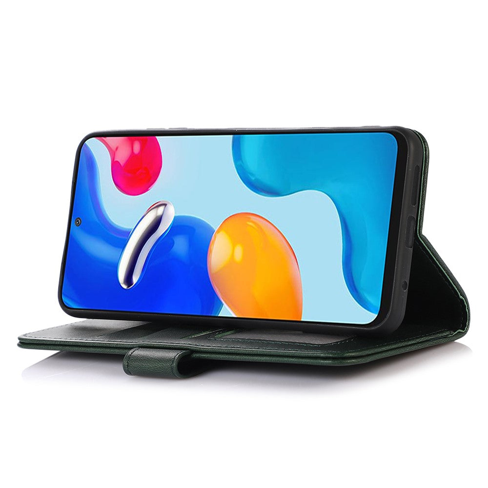 For Xiaomi Redmi Note 15 Pro 4G (Global) Case Cowhide Texture Leather Wallet Phone Cover with Stand - Green