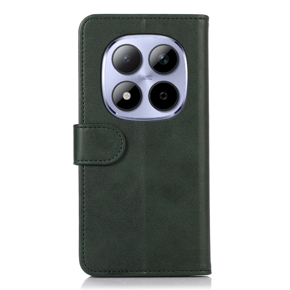 For Xiaomi Redmi Note 15 Pro 4G (Global) Case Cowhide Texture Leather Wallet Phone Cover with Stand - Green