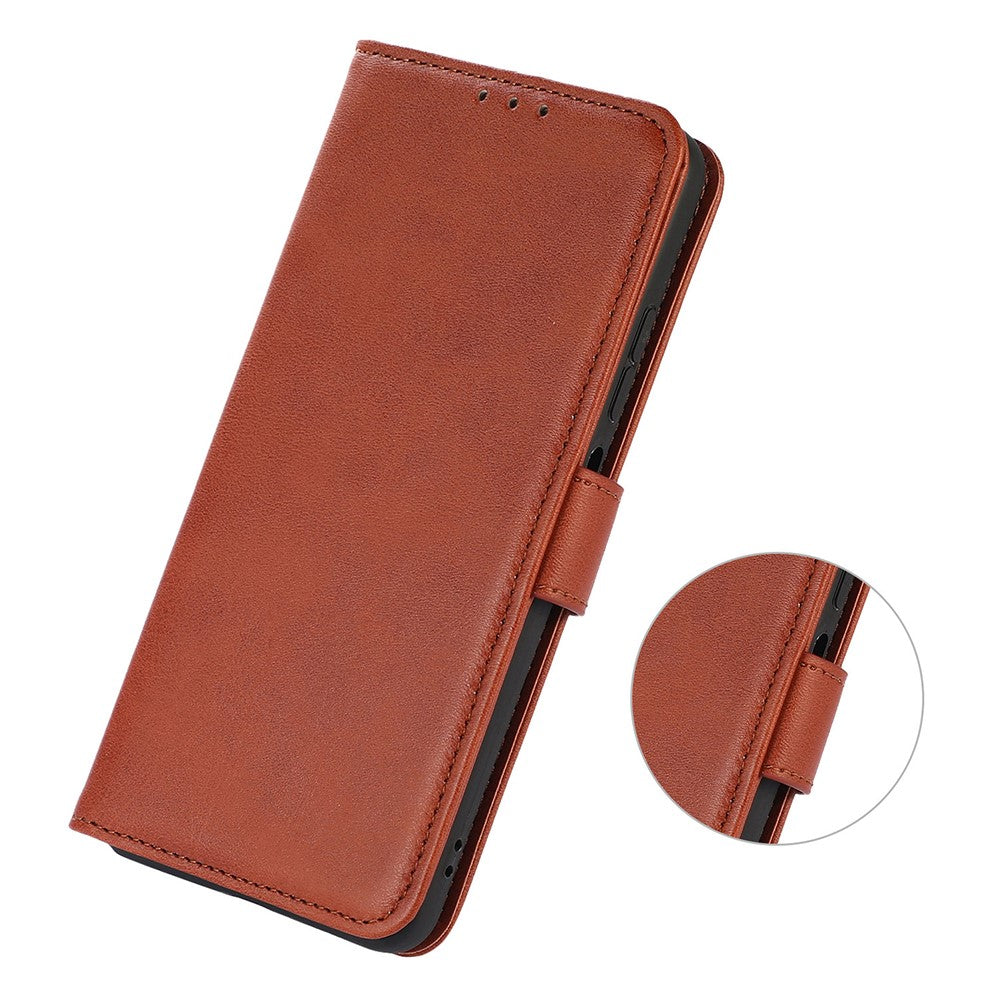 For Xiaomi Redmi Note 15 Pro 4G (Global) Case Cowhide Texture Leather Wallet Phone Cover with Stand - Brown