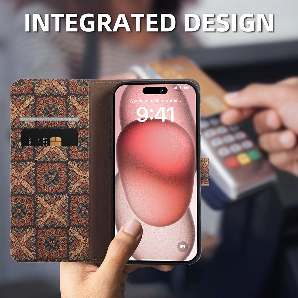 For Xiaomi Redmi Note 15 Pro 4G (Global) Leather Wallet Case Bohemian-style TPU PU Phone Cover with Stand - Hearts