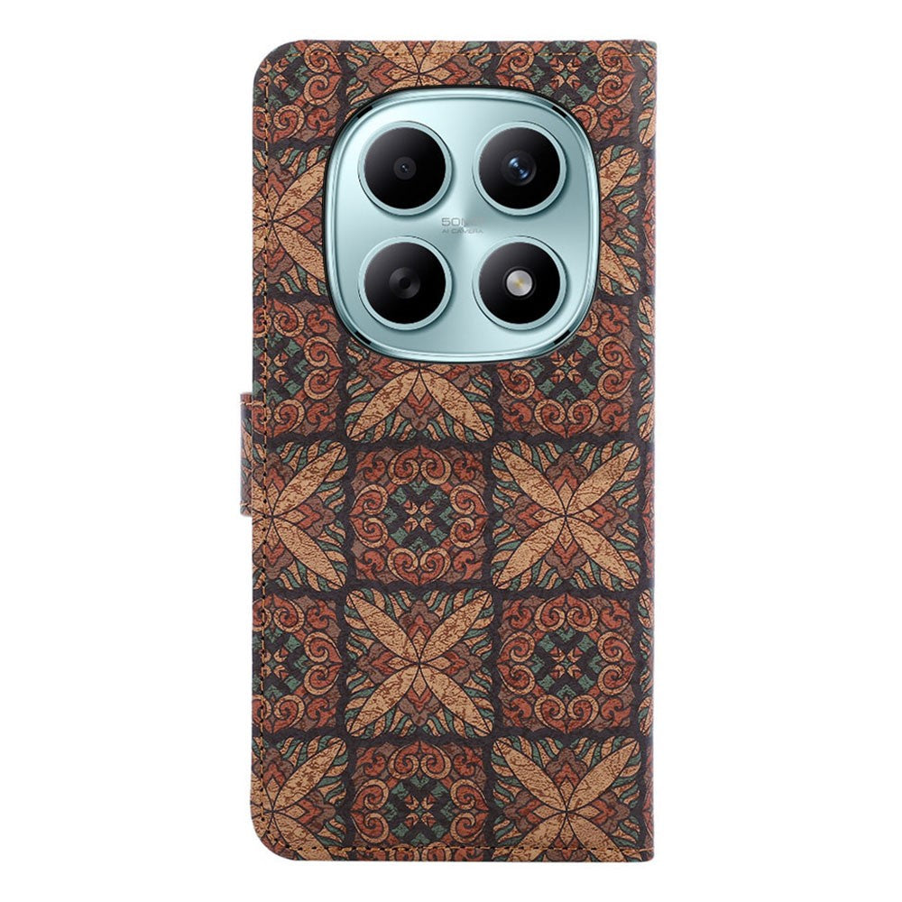 For Xiaomi Redmi Note 15 Pro 4G (Global) Leather Wallet Case Bohemian-style TPU PU Phone Cover with Stand - Hearts