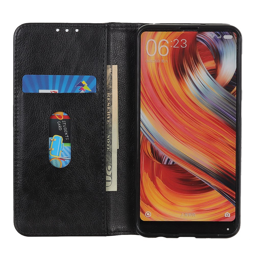 For Xiaomi Redmi Note 15 Pro 4G (Global) Stand Case Split Leather Litchi Texture Wallet Phone Cover - Black