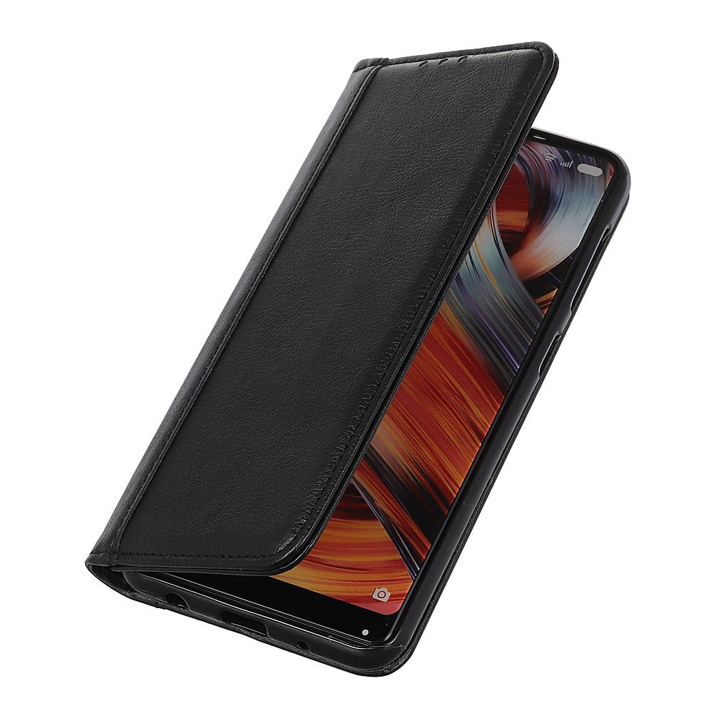 For Xiaomi Redmi Note 15 Pro 4G (Global) Stand Case Split Leather Litchi Texture Wallet Phone Cover - Black