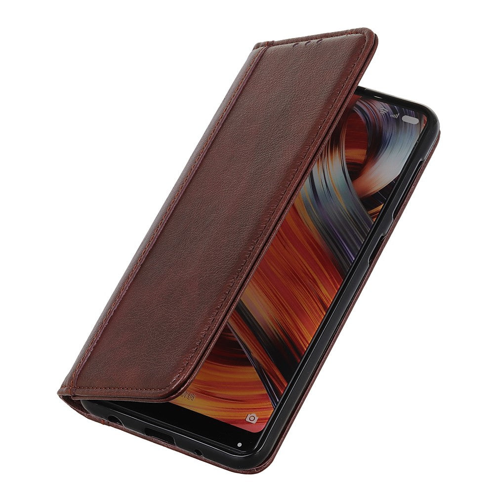 For Xiaomi Redmi Note 15 Pro 4G (Global) Stand Case Split Leather Litchi Texture Wallet Phone Cover - Brown