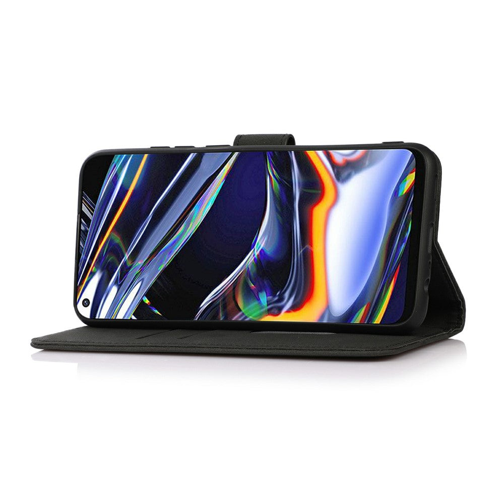 KHAZNEH For Xiaomi Redmi Note 15 Pro 4G (Global) Case Anti Scratch PU Leather Wallet Stand Phone Cover - Black
