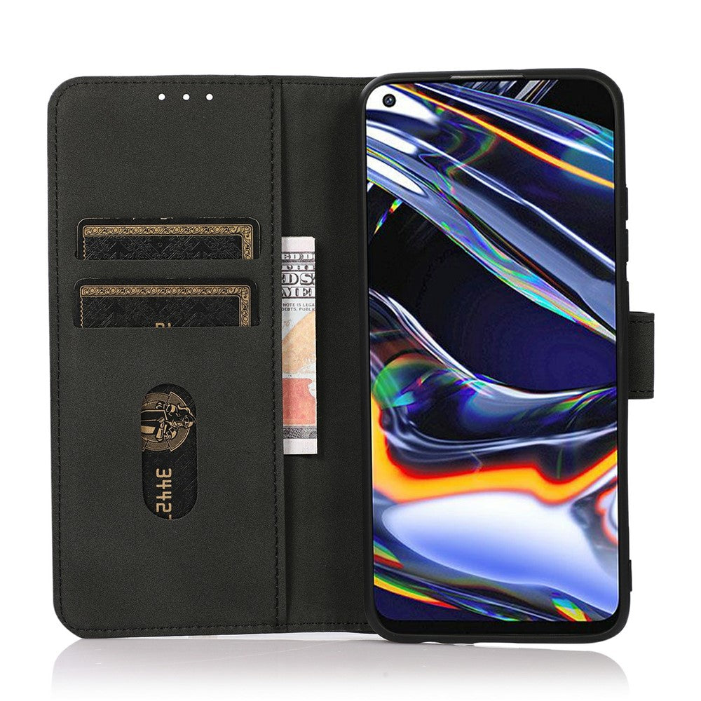 KHAZNEH For Xiaomi Redmi Note 15 Pro 4G (Global) Case Anti Scratch PU Leather Wallet Stand Phone Cover - Black
