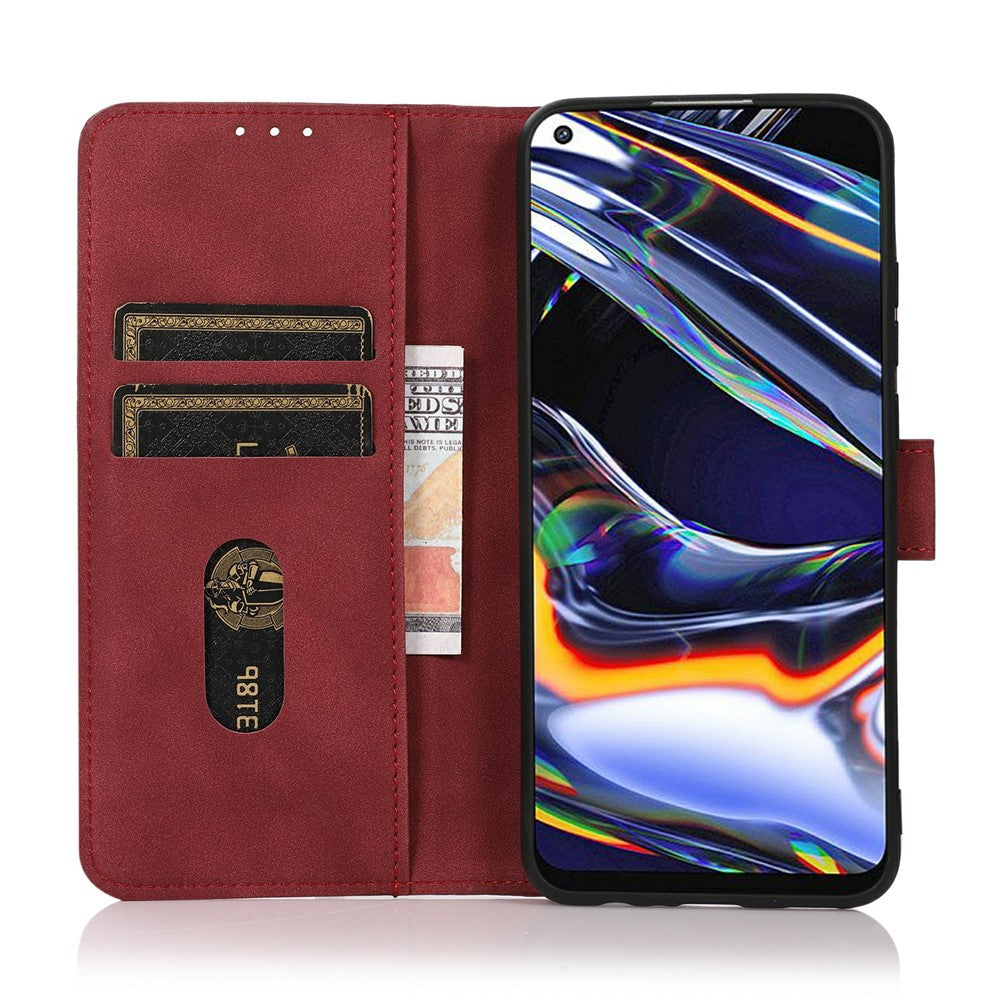 KHAZNEH For Xiaomi Redmi Note 15 Pro 4G (Global) Case Anti Scratch PU Leather Wallet Stand Phone Cover - Red