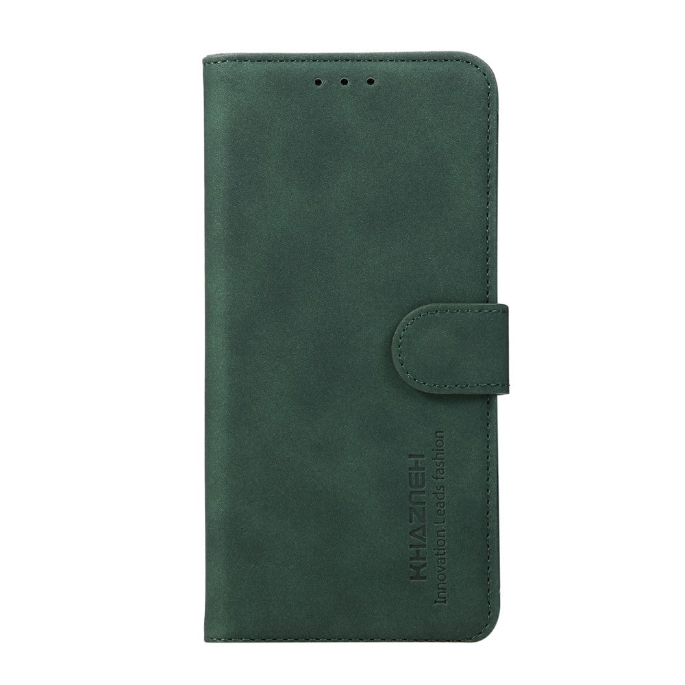 KHAZNEH For Xiaomi Redmi Note 15 Pro 4G (Global) Case Anti Scratch PU Leather Wallet Stand Phone Cover - Green