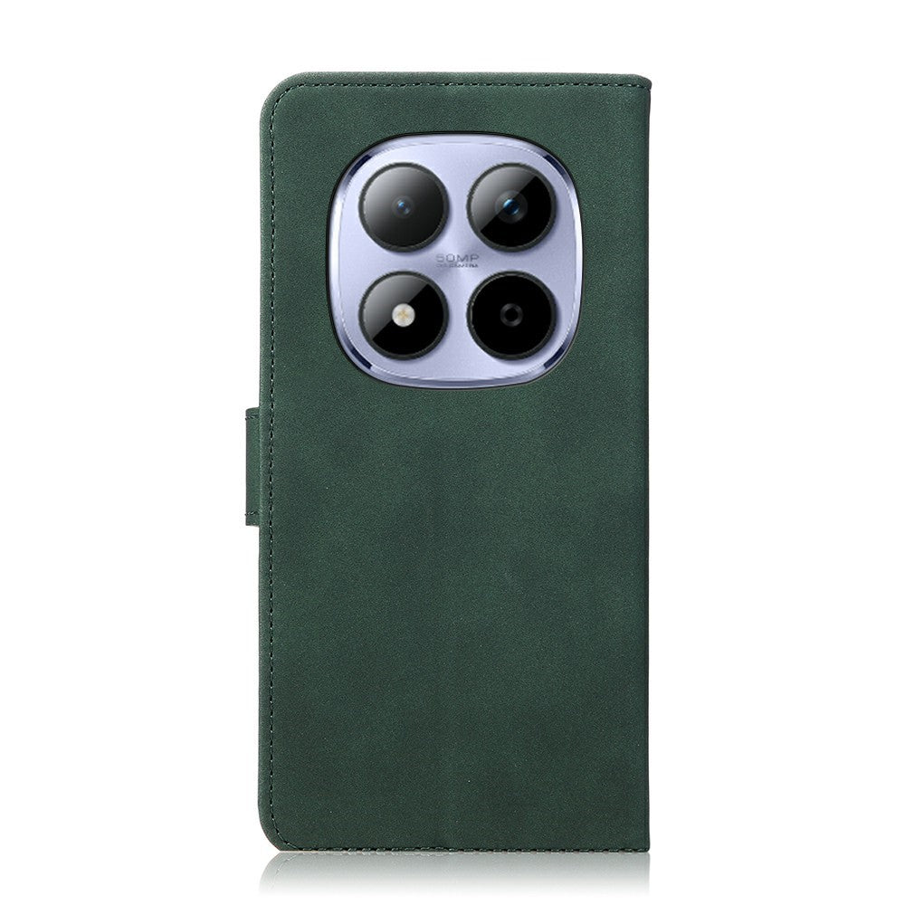 KHAZNEH For Xiaomi Redmi Note 15 Pro 4G (Global) Case Anti Scratch PU Leather Wallet Stand Phone Cover - Green