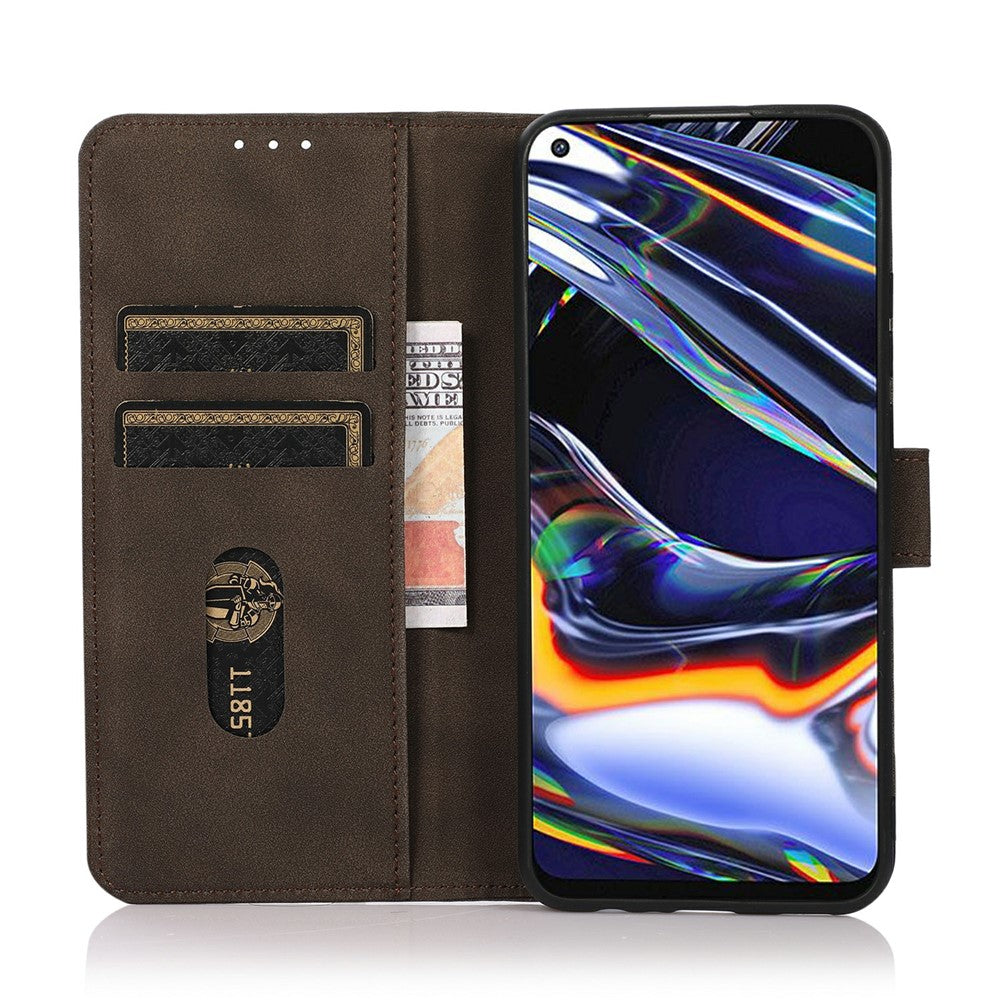 KHAZNEH For Xiaomi Redmi Note 15 Pro 4G (Global) Case Anti Scratch PU Leather Wallet Stand Phone Cover - Brown