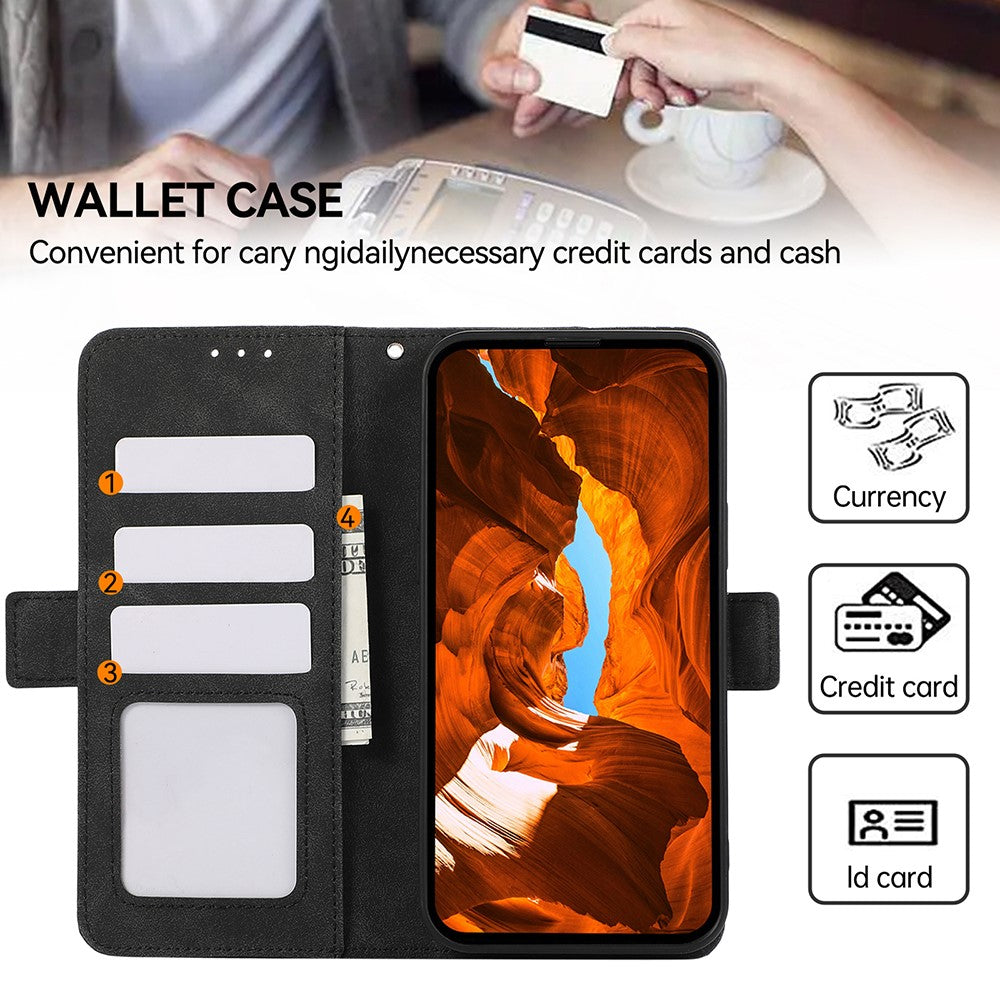 ABEEL For Xiaomi Redmi Note 15 Pro 4G (Global) Case PU Leather Folio Stand View RFID Blocking Phone Cover - Black