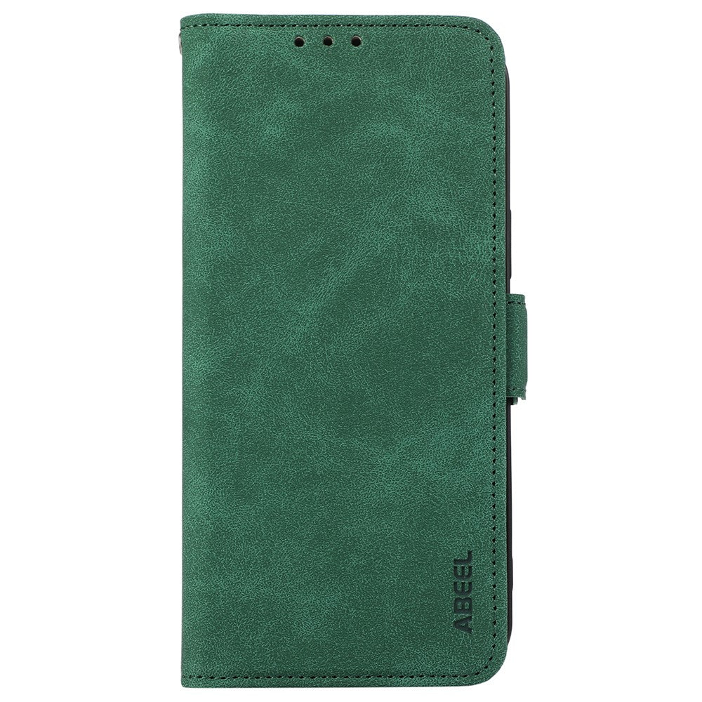 ABEEL For Xiaomi Redmi Note 15 Pro 4G (Global) Case PU Leather Folio Stand View RFID Blocking Phone Cover - Green