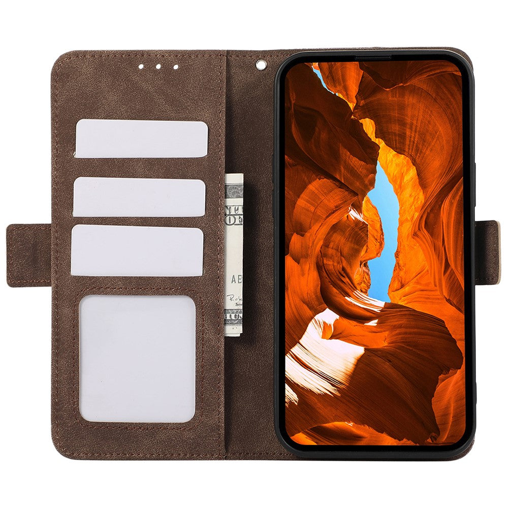 ABEEL For Xiaomi Redmi Note 15 Pro 4G (Global) Case PU Leather Folio Stand View RFID Blocking Phone Cover - Brown
